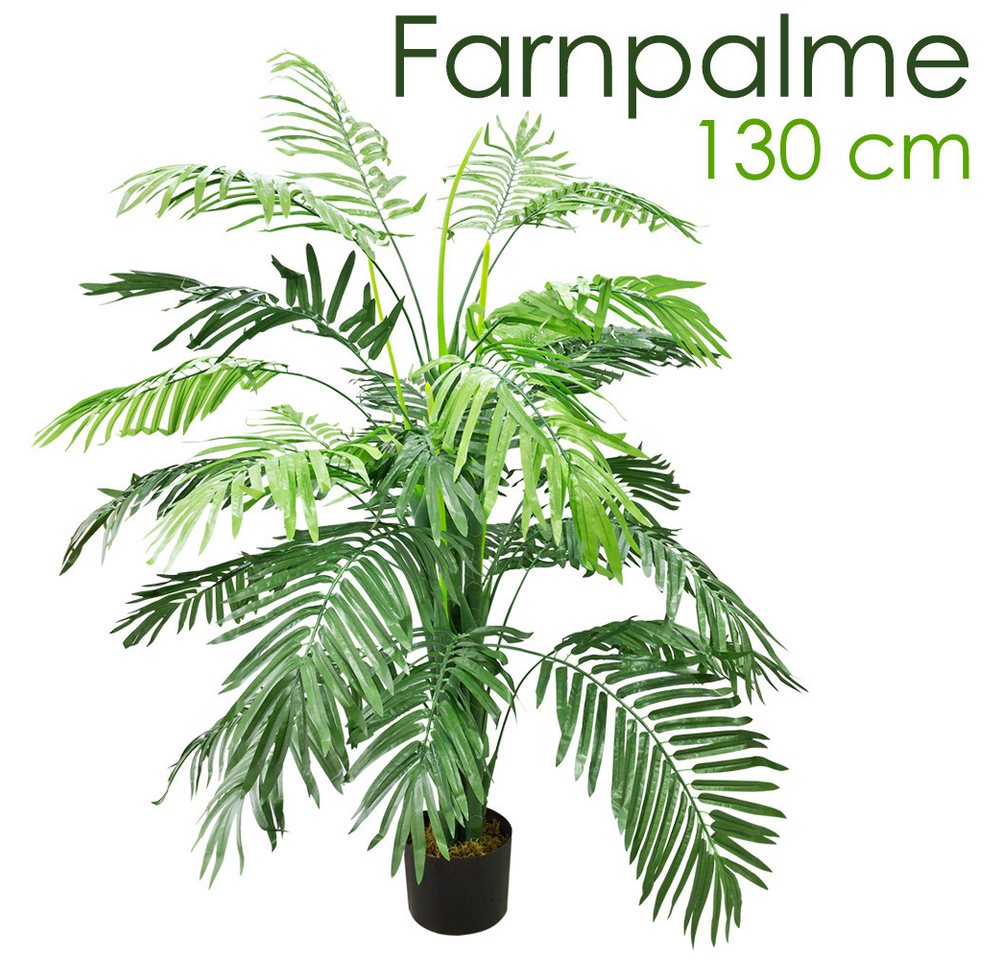 Kunstpalme Kunstpflanze Kunstpalme Palme Palmenbaum Künstliche Pflanze Auswahl, Decovego von Decovego