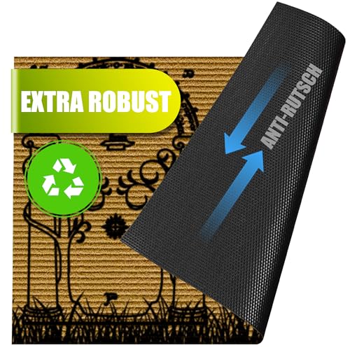 Decovetro® Fußmattenteppich außen | 60 x 40 cm | Türmatte außen aus 100% Polyester | Fußmatte mit UV-Druck | dekorative Fußmatte für Haustür mit rutschfestem Boden | langlebiger Fußmattenteppich außen von Decovetro