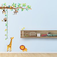 Dekowand Dw-1402 Kleine Affen Und Tiere Höhenkarte von DecowallWallStickers
