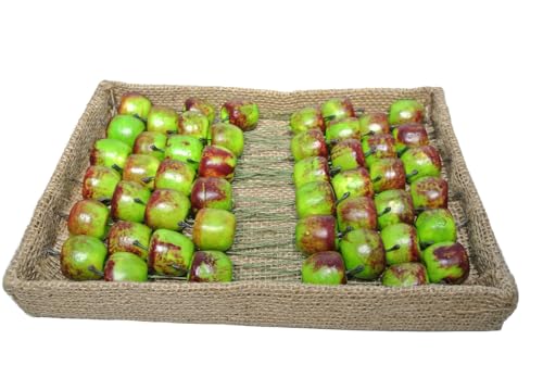 Decpero Apfel am Draht / 48 Stück/grün-rot/Ø 3 cm/Styrofoam von Decpero