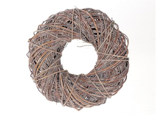 Decpero Großer Holzkranz I Ø 35 cm I Natur braun I Türkranz von Decpero