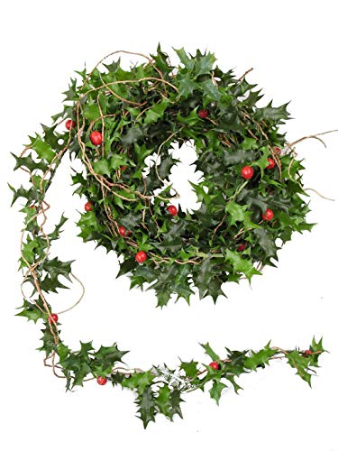 Decpero Ilexgirlande künstlich / 3.5 Meter/mit roten Beeren Decpero Ilexgirlande künstlich / 3.5 Meter/mit roten Beeren von Decpero