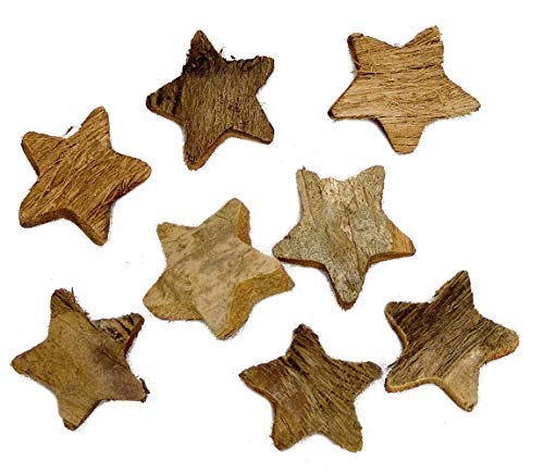 Decpero Kokosnuss Sterne / 50 Stück/ca. 5 cm/Farbe: natur von Decpero