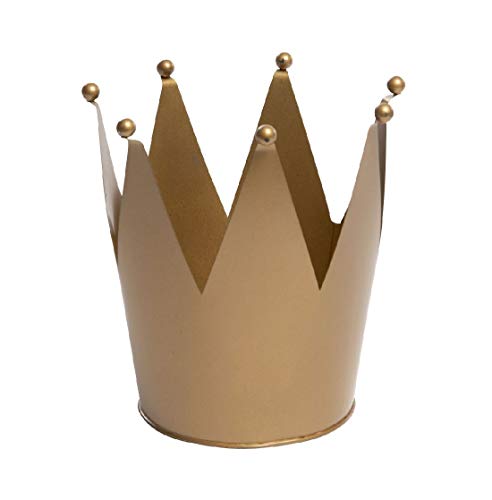Decpero Krone aus Metall / 2er-Set/Ø 16cm Höhe:18 cm/Gold von Decpero