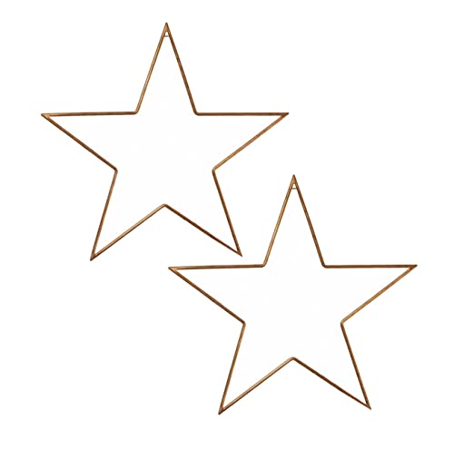 Metallstern im 2er Set I Gold I Ø 35 cm I Dekostern I 2 Stück von Decpero
