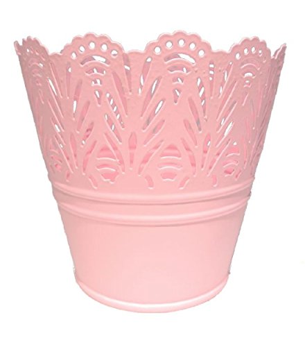 Decpero Metalltopf Spitzenmuster / 3 Stück/rosa/Ø 14 cm von Decpero