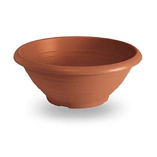 Decpero Pflanzschale rund aus Kunststoff/Ø 40cm / terrakotta von Decpero