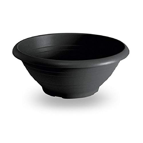 Decpero Pflanzschale rund aus Kunststoff/Ø 55cm / grau - anthrazit von Decpero