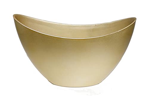 Dekoschale Kunststoff/gold-schwarz-lackiert / 24x10x14cm von Decpero