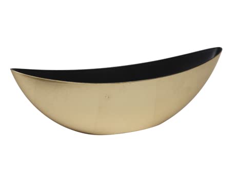 Dekoschale Kunststoff I gold-schwarz lackiert I 55 x 13 x 17 cm von Decpero