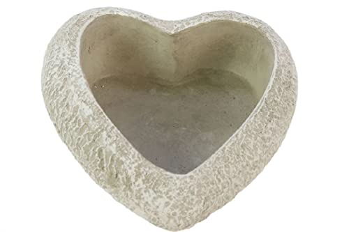 Herz zum Bepflanzen I grau I Zement I 19 x 19 x 8 cm von Decpero