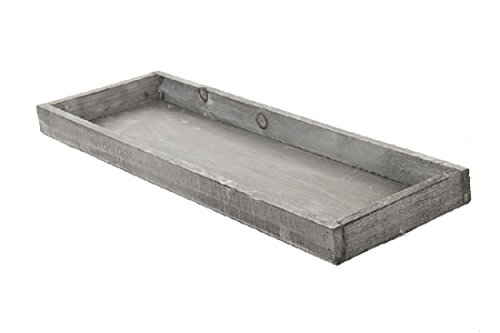 Holztablett I Dekotablett I Vintage Look I grau I 40 x 14 x 3 cm von Decpero