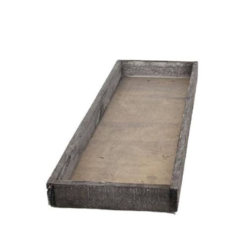 Holztablett I Dekotablett I grau I 60 x 20 x 4 cm von Decpero