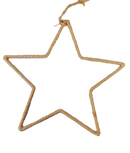 Jutestern I 30 cm I Dekostern Jute I Weihnachtsdeko Fenster von Decpero