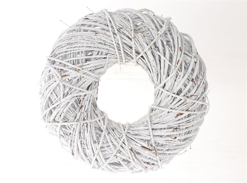 Großer Holzkranz I Ø 35 cm I Weiss I Türkranz von Decpero
