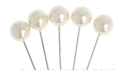 Perlennadeln I Perlkopf Nadel I 50 Stück I Champagner I Ø 10 mm I Länge 6,5 cm Perlennadeln I Perlkopf Nadel I 50 Stück I Champagner I Ø 10 mm I Länge 6,5 cm von Decpero