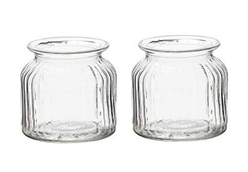 Rundrandglas Vintage / 2er Set/geriffelte Optik / Ø11xH10.5cm Rundrandglas Vintage / 2er Set/geriffelte Optik / Ø11xH10.5cm von Decpero