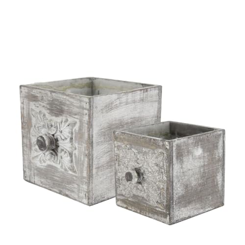 Schublade zum Bepflanzen I 2er Set I Holzbox antik I Holzschublade I Holzkiste von Decpero