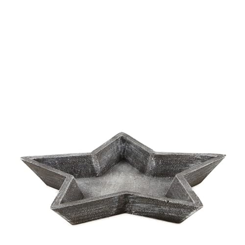 Decpero Sterntablett I grau - weiß gewischt I Ø 24 cm von Decpero