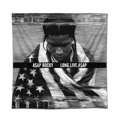DecrPlus ASAP Rocky Tapisserie Long Live Banner Kunst Musik Album Poster Wandbehang Flagge 3x3ft Schlafzimmer Hintergrund Dekoration von DecrPlus