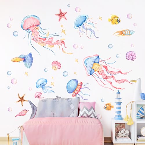 Decvictor Wandtattoo Aquarell Quallen Wandaufkleber Meereswelt Leben Wandsticker Mädchen Kinderzimmer Babyzimmer Jungenzimmer Wanddeko Decvictor Wandtattoo Aquarell Quallen Wandaufkleber Meereswelt Leben Wandsticker Mädchen Kinderzimmer Babyzimmer Jungenzimmer Wanddeko von Decvictor