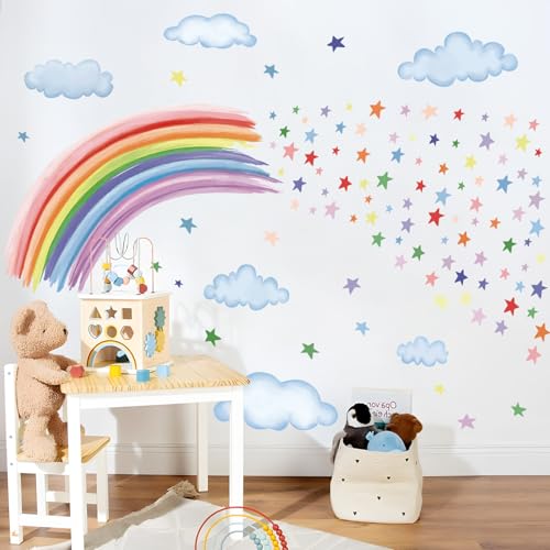 Wandtattoo Regenbogen Wandaufkleber Bunte Sterne Wandsticker Kinderzimmer Babyzimmer Jungenzimmer Wanddeko Wandtattoo Regenbogen Wandaufkleber Bunte Sterne Wandsticker Kinderzimmer Babyzimmer Jungenzimmer Wanddeko von Decvictor