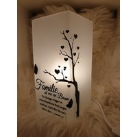 Glaslampe Personalisiert Familie Ist Wie Ein Baum Inkl. Glühbirne von DedesGravierstube