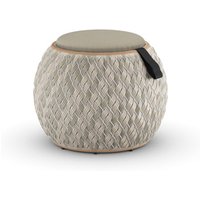 Dedon DALA Lounge Hocker inkl. Sitzkissen Ø 46 cm von Dedon