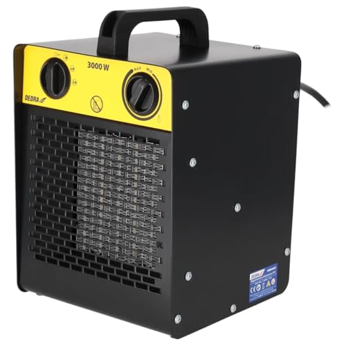 DEDRA Elektrischer Heizlüfter PTC 3,0 kW für Räume bis zu 30 m², mit keramischem Heizelement, für gut isolierte Räume, Thermostat, Überhitzungsschutz, drei Betriebsarten, bis zu 30 m² DEDRA Elektrischer Heizlüfter PTC 3,0 kW für Räume bis zu 30 m², mit keramischem Heizelement, für gut isolierte Räume, Thermostat, Überhitzungsschutz, drei Betriebsarten, bis zu 30 m² von Dedra
