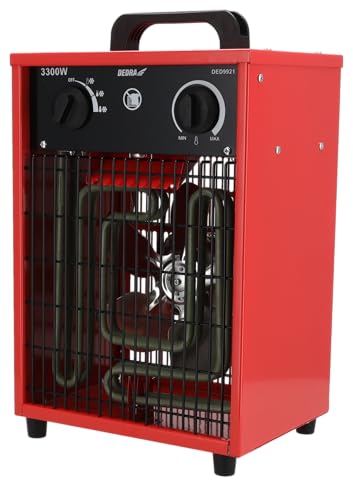 Elektro-Lufterhitzer 3,3kW DEDRA, nützlich in geschlossenen Räumen, Thermostat, Drei Betriebsarten, einstellbare Temperaturregelung, Metallgehäuse, Heizfläche: ~35m² Hohe Leistung Leistung 1650W-3300W Elektro-Lufterhitzer 3,3kW DEDRA, nützlich in geschlossenen Räumen, Thermostat, Drei Betriebsarten, einstellbare Temperaturregelung, Metallgehäuse, Heizfläche: ~35m² Hohe Leistung Leistung 1650W-3300W von Dedra