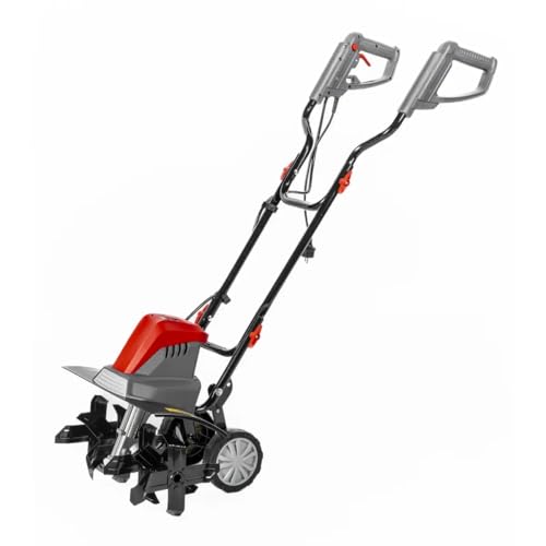 Elektro-Motorhacke Garden DEDRA Stark 1500W mit Transporträder, Arbeitsbreite 45 cm, Gewicht 13kg, ‎Kunststoff Metall, gartenfräse, Konturierter, ergonomischer Griff von Dedra