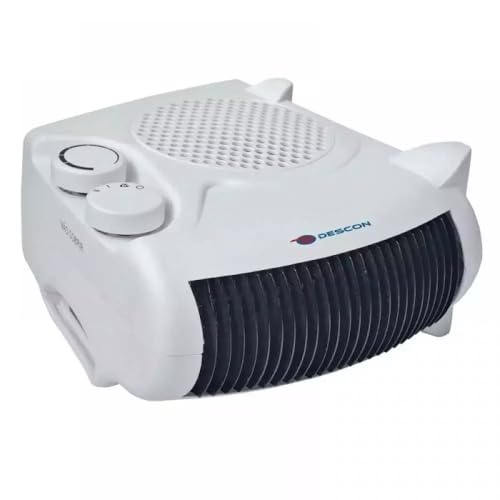 Heizlüfter mit vertikaler und horizontaler Luftstromrichtung, DESCON DA-T201, 2000W, Betrieb in horizontaler und vertikaler Position, 3 Luftstrommodi, Thermostat, Überhitzungsschutz von Dedra