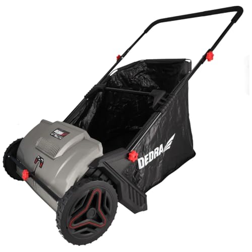 Rasenkehrmaschine Manueller Sammler, Laub- und Rasensammler DEDRA, Sammelbreite 530 mm, 100 l Fangsack, robuste 250-mm-Räder, leicht und handlich 7kg, Verstellbarer Lenker von Dedra