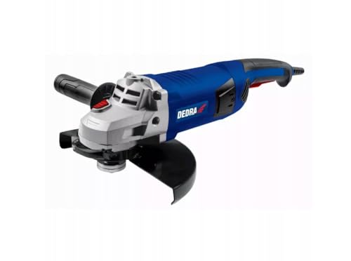 Winkelschleifer DEDRA DED7937 mit Sanftanlaufsystem Ø 230mm, stark 2100W, hohe Geschwindigkeit 6500 RPM/min, softgrip, gewicht 5,1kg, zusätzlicher Griff enthalten, Universelle M14-Gewinde von Dedra
