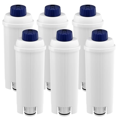 Wasserfilter für De'Longhi DLSC002 Filter Kompatibel mit De'Longhi Kaffeevollautomat und Espressomaschinen, De'Longhi Kaffeemaschinen ECAM, ETAM, EC, BC-Serie (6 Stück) von Dee.Romg