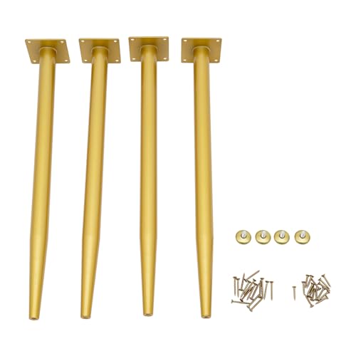 DeeDuud 4er Set Möbelbeine 55cm Haarnadel Tischbeine Höhenverstellbare Möbelfüße ideal für Schränke, Tische und DIY-Projekte (Gold) von DeeDuud