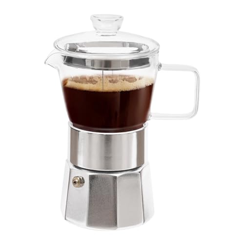 DeeDuud Espressomaschine 240 ml, Espressokocher Aluminium mit Sicherheitsventil, Coffee Maker für Elektrokeramik- Gas- und Elektroherden von DeeDuud