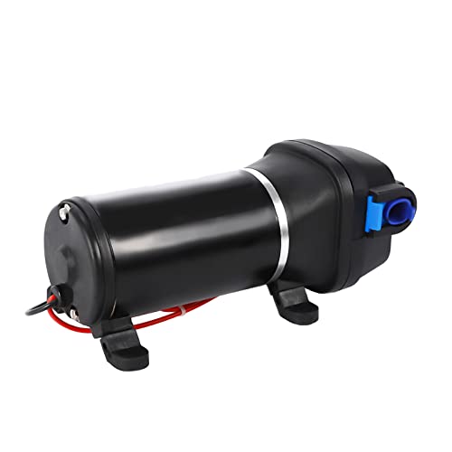 Druckwasserpumpe 12V DC, Selbstansaugende Wasserpumpe 40 PSI 17 L/min mit Thermische Überlastung und automatischer Neustart für Wasserübertragung Sprayerpumpen Regensystem Wohnwagen von DeeDuud