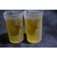 Geätzte Schuss Oder Dessert Gläser Set Von 2 Big Buck Profil von DeeLuxDesigns