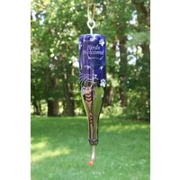 Neu Etched Cat Lover's Recycled Weinflasche Kolibri Oder Vogelhaus von DeeLuxDesigns