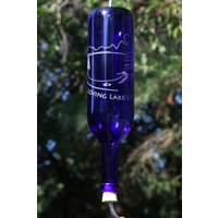 Neu Geätzt Loving Lake Life Recycled Weinflasche Kolibri Zubringer von DeeLuxDesigns