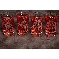 Pferde Shot Oder Dessert Gläser Set Von 2 von DeeLuxDesigns