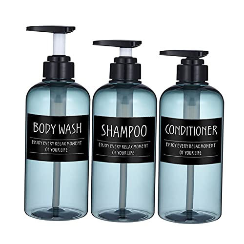 perfeclan Pumpflasche 3 Stück Nachfüllbarer Körper Schaumseifenspender Spender Behälter Schaumseifenspender für Waschmittel Shampoo Bauernhaus Badezimmer - Blau-Schwarz-Etikett-500ml perfeclan Pumpflasche 3 Stück Nachfüllbarer Körper Schaumseifenspender Spender Behälter Schaumseifenspender für Waschmittel Shampoo Bauernhaus Badezimmer - Blau-Schwarz-Etikett-500ml von DeeRace