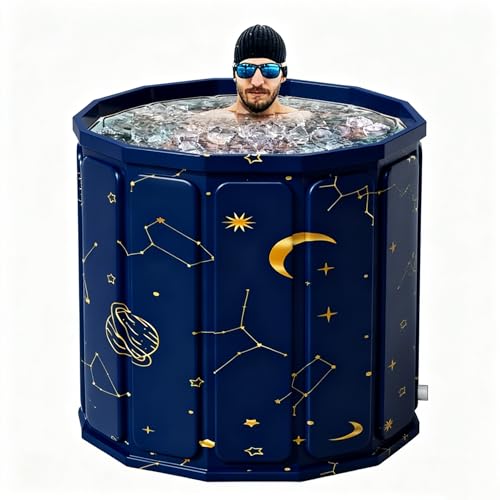 Tragbare faltbare Eisbadewanne, große tragbare Badewanne für Zuhause, Outdoor, Fitnessstudios, zusammenklappbare Einweichbadewanne für Dusche von Deeke
