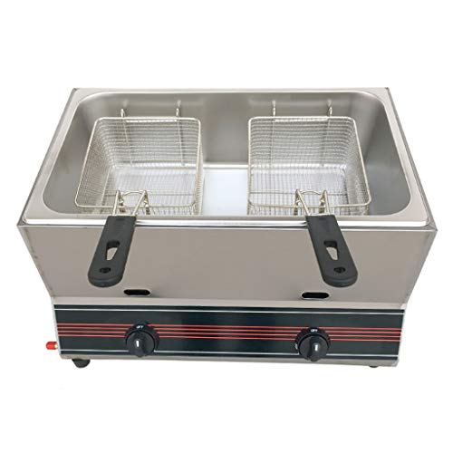 Deep Fryer Gas Fritteuse 22L Doppel-Zylinder-große Kapazitäts-Friteuse Edelstahl Material Infrarot-Heizung-Brenner von Deep Fryer
