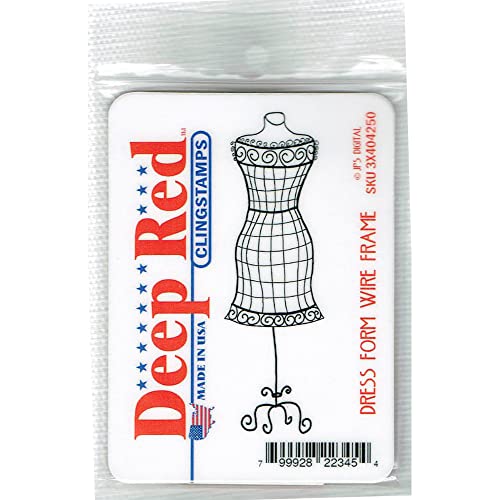 Deep Red Cling Stamp-Dress Form Wire Frame von Deep Red Stamps