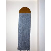 Deepb Boho Wandbehang - Halbmondspiegel Makramee Textile Kunst Wanddekoration von DeepBCreations