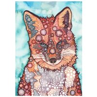 Nachdenklicher Fuchs Druck Aquarell Tier Portrait, Rostrote Erdtöne Nachdenklicher Fuchs Druck Aquarell Tier Portrait, Rostrote Erdtöne von DeepColouredWater