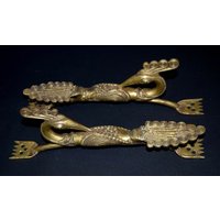 12, 3 "' Zoll Lange Pfau Vogel Design Handgefertigte Pull | Messing Griff von DeepEnlightenment