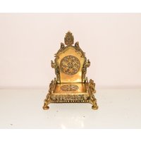 20 cm Messing Thron | Dekorativer Singhasan Mit Blumendesign Gottsitz Tempel Chowki von DeepEnlightenment